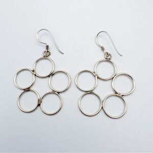 Daisy Earrings Artisan Made With Sterling 925 Silver, Stamped And Tested